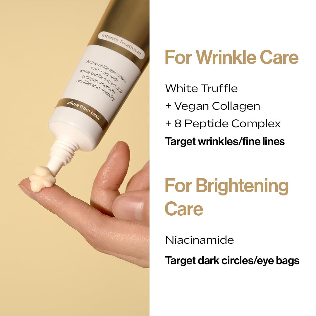 d'Alba White Truffle Extra Intensive Eye Cream, Nourishment and Wrinkle-Fighting, All-In-One Treatment, Korean Skin Care (30 ml)