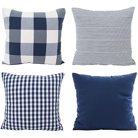 gingham outdoor pillows