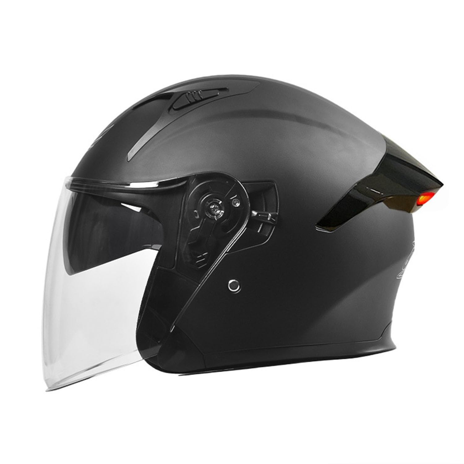 Adults 3/4 Open Face Motorcycle Half Helmet with Sun Visor Outdoor Sports Retro ATV Moped Helmet Men Women Outdoor Sports Helmet for Cruiser Scooter Chopper -DOT Approved A Medium(55-61CM)