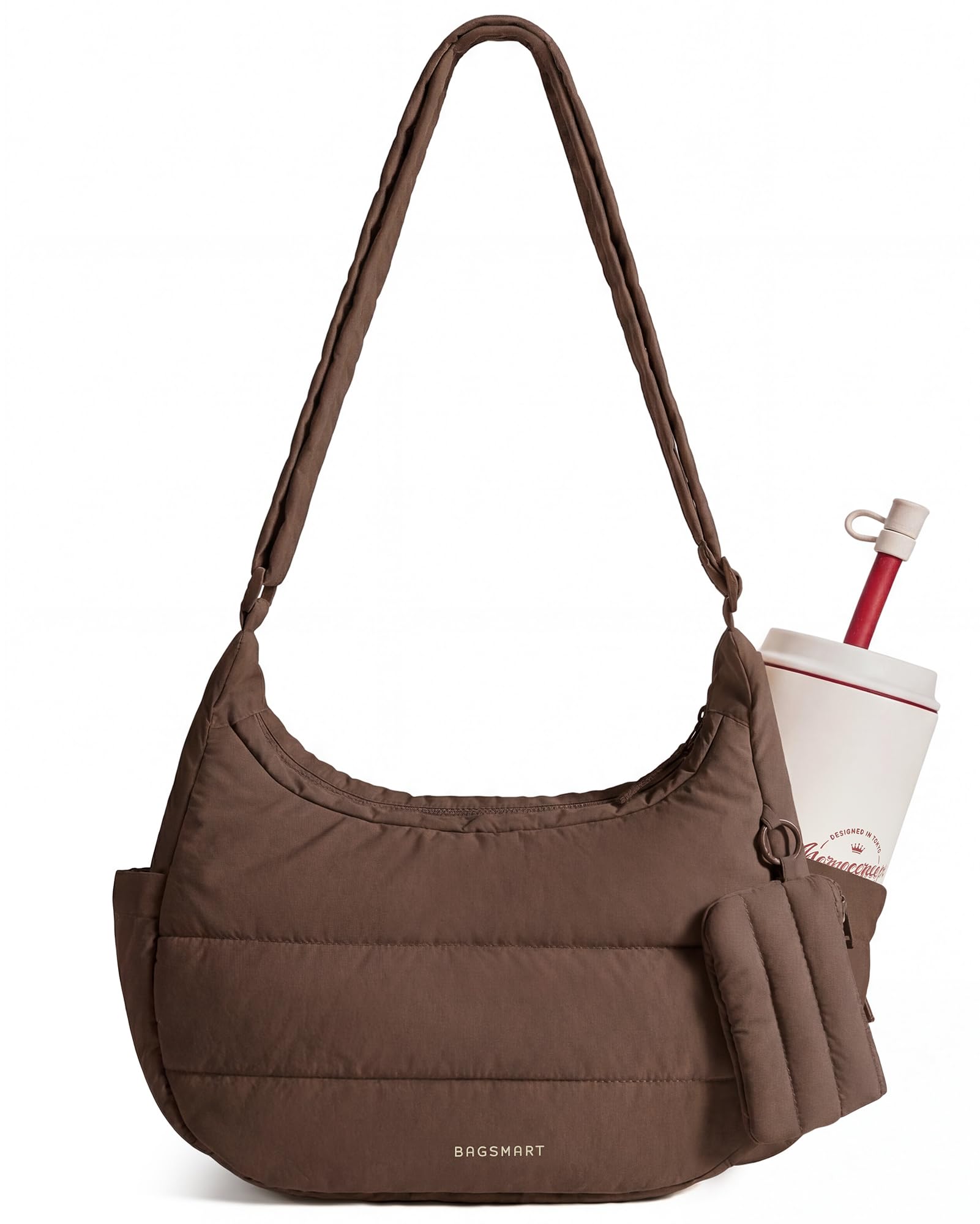 BAGSMART Crossbody Purses for Women with Adjustable Strap Small Puffer bag