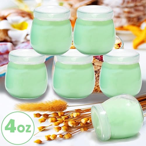 Miniatura 3 de Contenedores de almacenamiento de alimentos para bebés, paquete de 12 recipientes de comida para bebés con tapas, frascos de vidrio de 4 onzas,