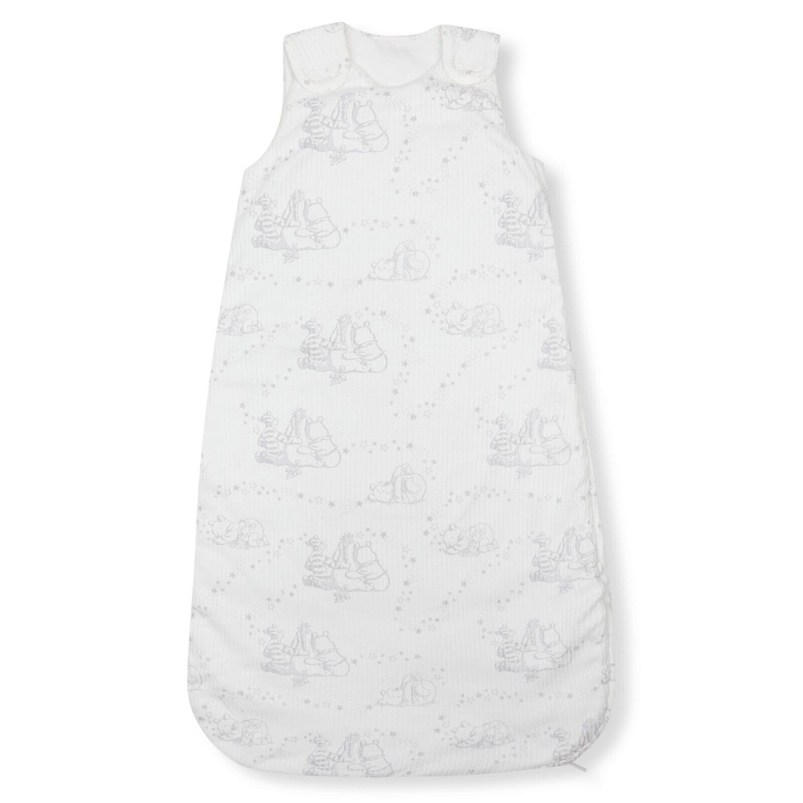 Ex Uk Store Men's Ds 44 - Wtp Ribbed White Baby Character Sleeping Bags Winter 2.5 Tog Cartoon 100% Cotton 0-24M Boys Girls (Ds44 Wtp Ribbed White - 12/18M)
