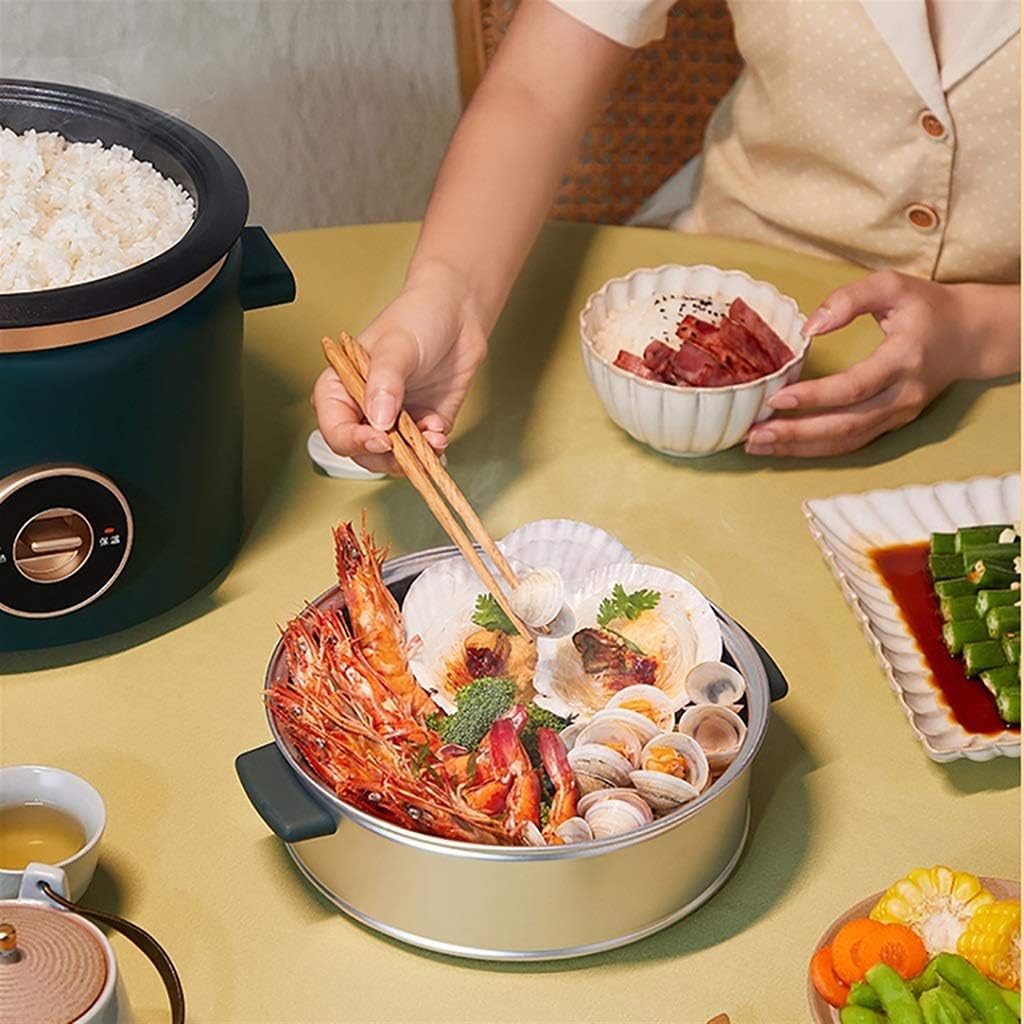 Rice Cooker (1.5L-300W), Intelligent Heat Preservation, Household Multifunctional Non-stick Cookware, with Steamer, for 1-2 People 220-240V US/EU(3L)
