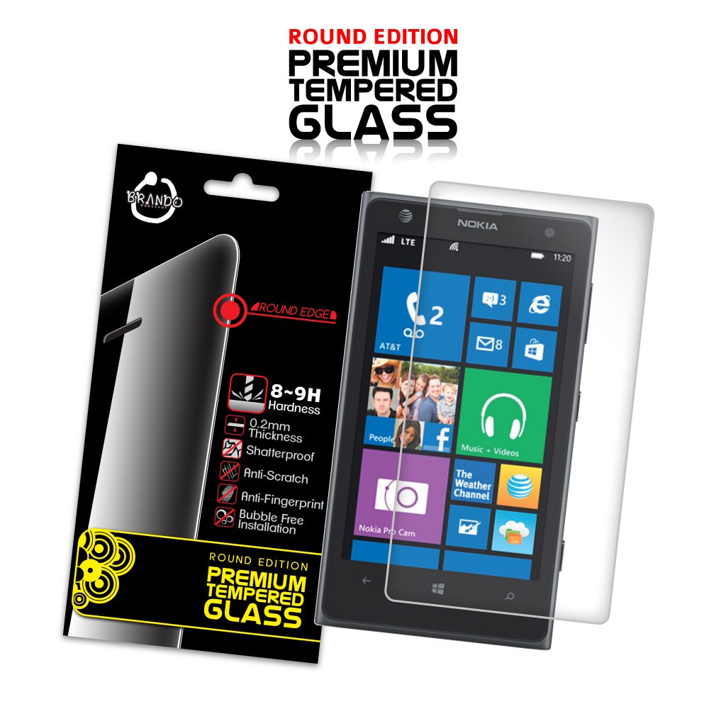 Brando Workshop Premium Tempered Glass Protector (Rounded Edition) for Nokia Lumia 1020