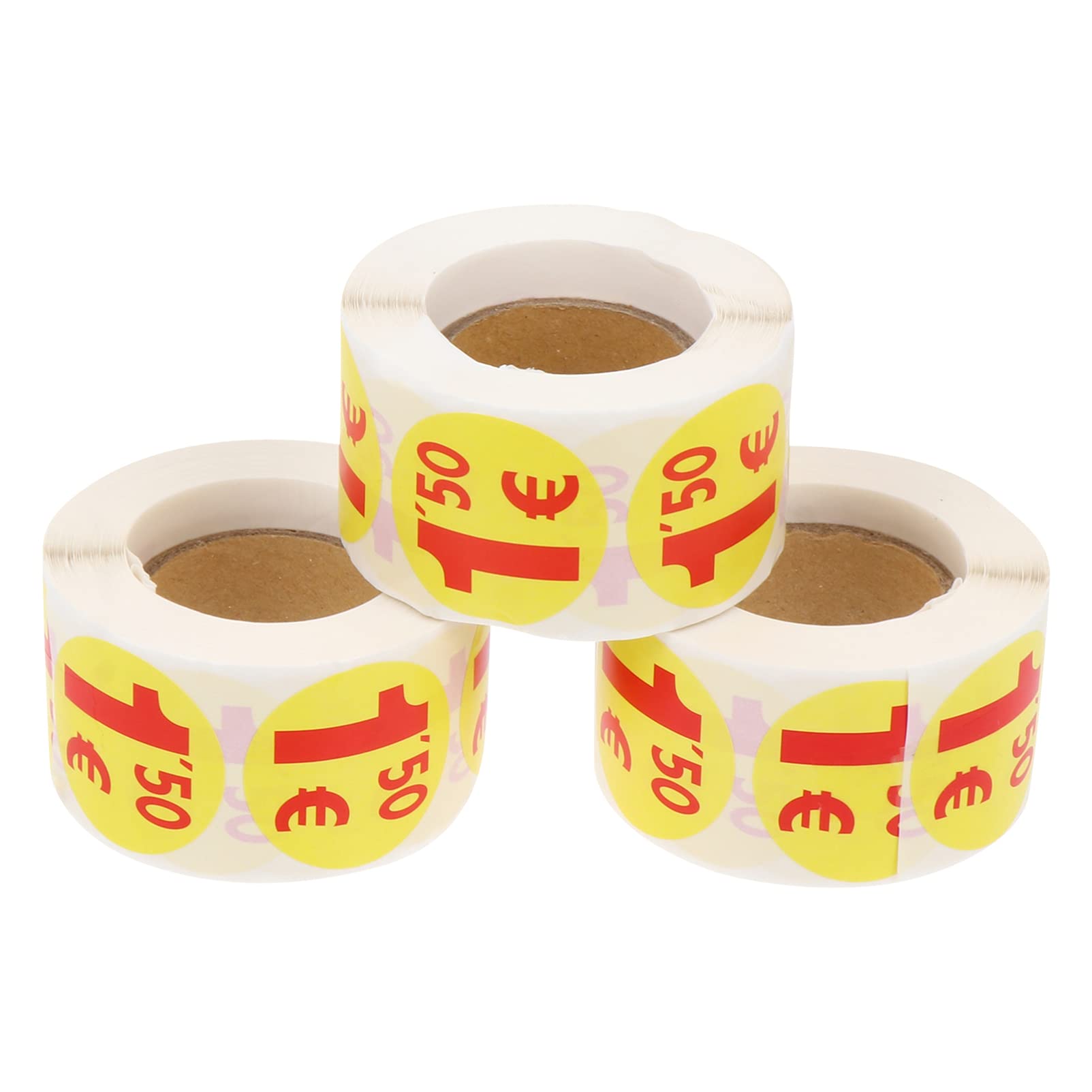 BESTonZON 1500 Pegatinas de Marca de Precio 1. 50 Pegatinas de Precio por Euro Pegatinas de Venta de Garaje para Tiendas Supermercado Tienda por Menor