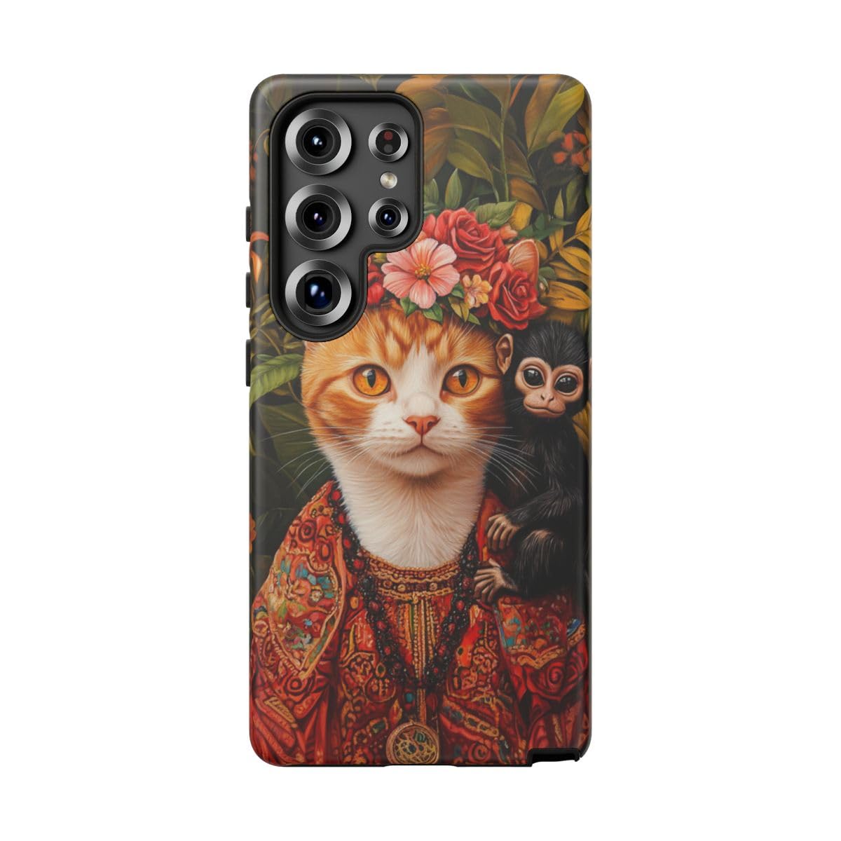 Coque chat roux Samsung S25 Ultra protection mate anti-rayures - 5