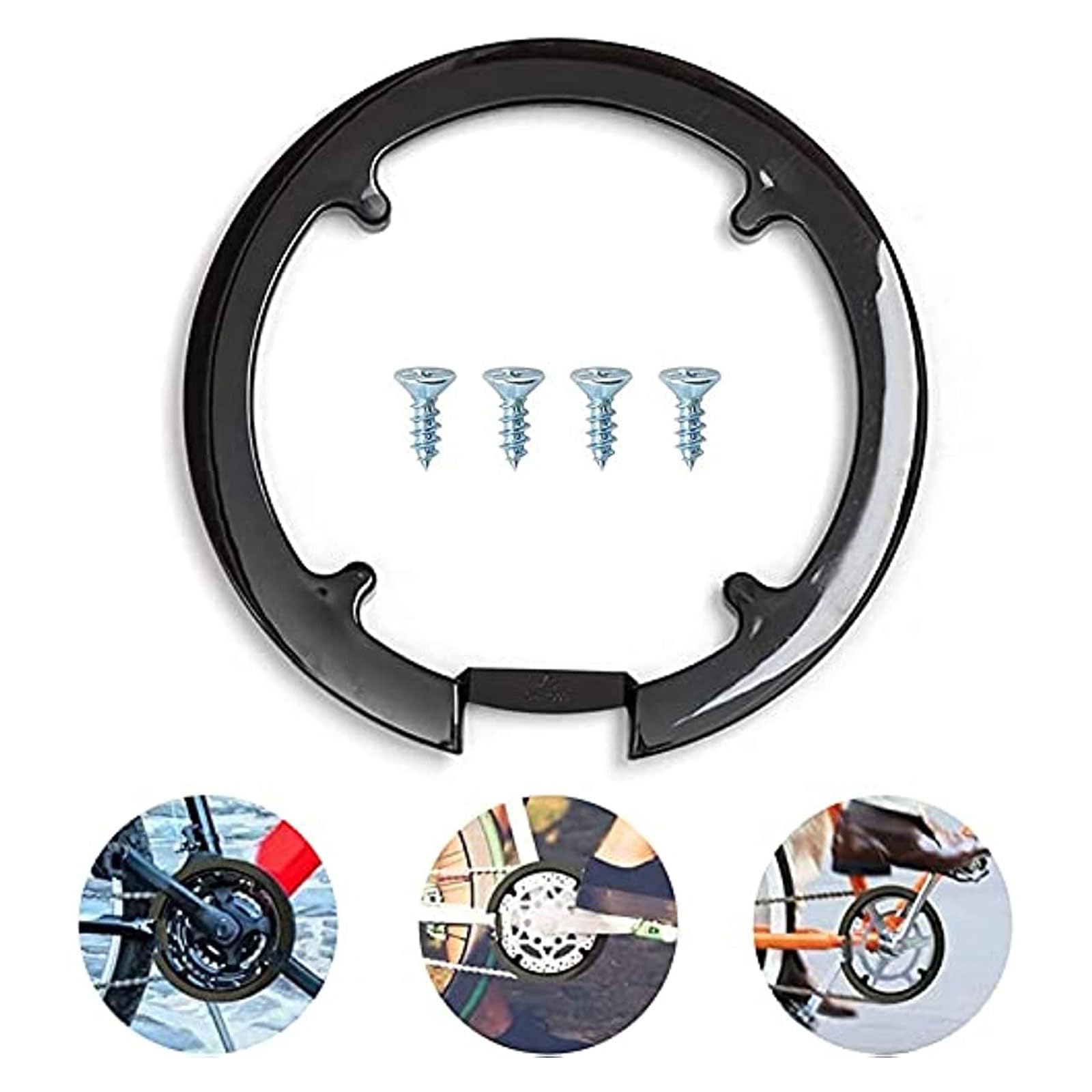 Housse Chaîne 42d Cache Chaîne De Vélo ABS - 42/44 Dents - Protection Pédalier Universelle (Noir) - Évite Les Rayures ! Copricatena Graziella