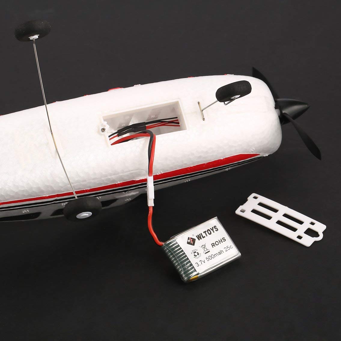 WLtoys F949 3-kanałowy 2,4 GHz Radio Control RC samolot Fixed Wing RTF CESSNA-182 samolot Outdoor Drone zabawka dla dzieci w wieku 14 lat i dzieci (kolor: biały)