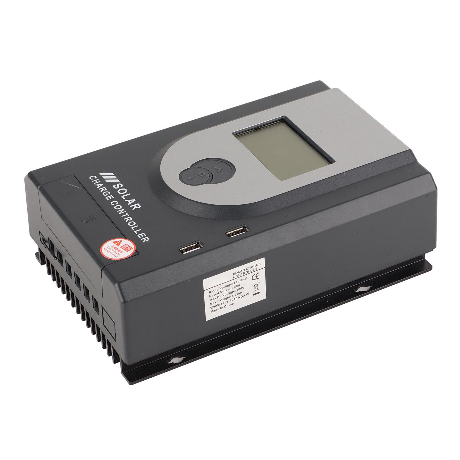 Controlador de carga solar MPPT de 40 A con protección y detección de temperatura para el hogar, generación de energía, yate, barco