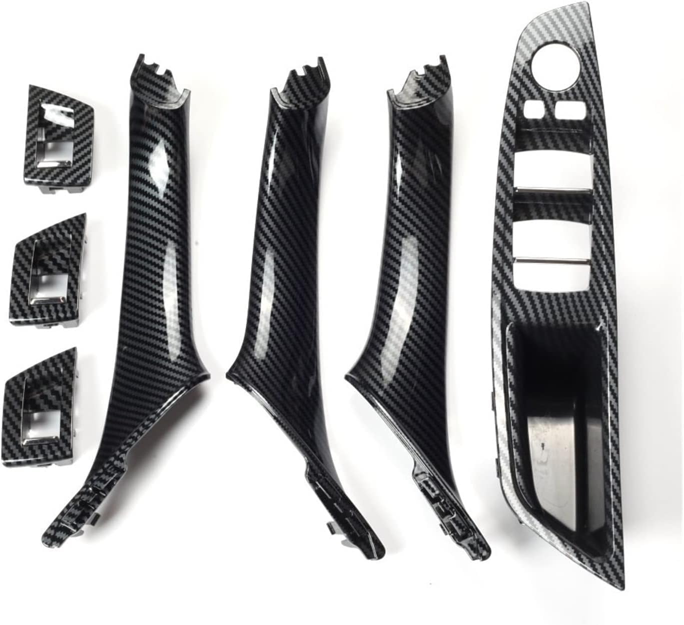 Door Handle,for BMW 5 Series F10 F11 520d 525d 530d 535i 2010-2017 (LHD),Car Interior Door Left Right Handle Cover Trim Door Handle Assembly,D/Carbon Rhd
