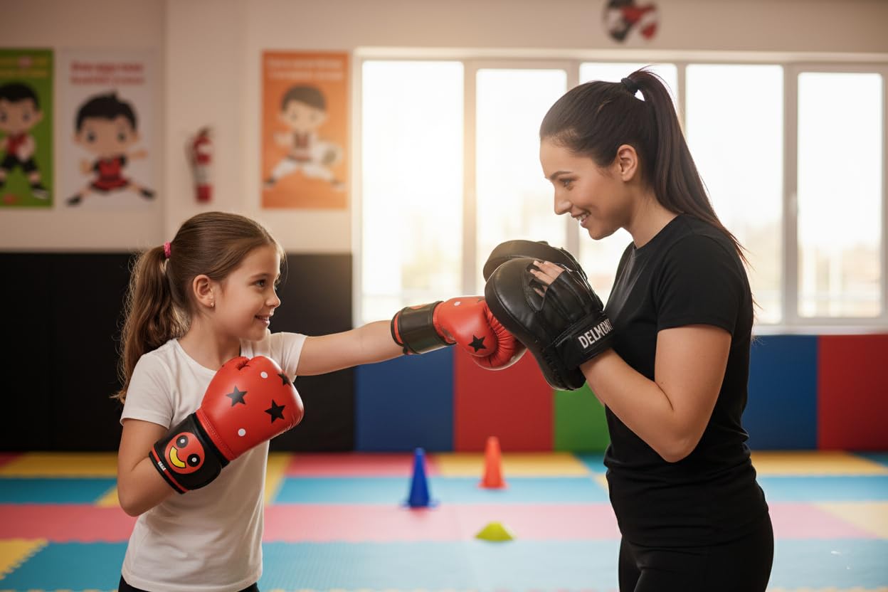 Rękawice bokserskie dla dzieci – rękawice treningowe dla chłopców i dziewcząt, wygodne wyściełanie, bezpieczne podparcie nadgarstka do boksu, kickboxingu i sztuk walki