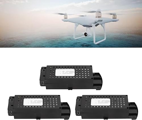 Miniatura 4 de Diydeg 3pcs 3.7V 3000mAh batería de litio para RC, batería de reserva UAV con cable de carga, RC batería de repuesto RC Quadcopter piezas de