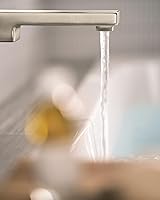 Vista 2 de Moen WTS911BN - Grifo de bañera de alto flujo de 90 grados con alcance de boquilla de 10 pulgadas, níquel cepillado