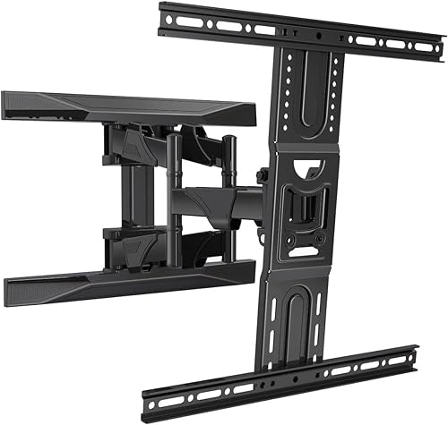ETHU Soporte de pared para TV de movimiento completo para televisores LED LCD OLED de 40 a 75 pulgadas con curva plana de hasta 100 libras, soporte