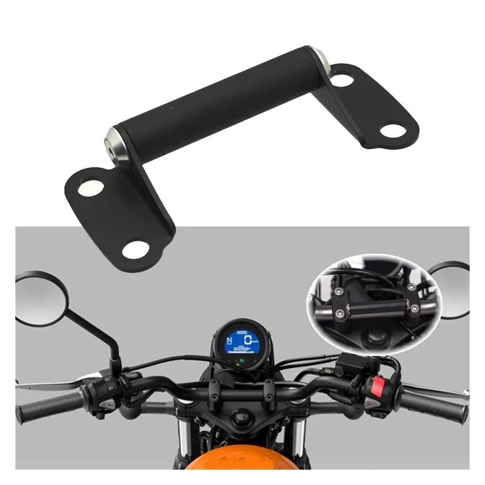 Soportes de navegación Soporte De Navegación para Teléfono Móvil con Manillar De 22 Mm para Motocicleta CL250 CL300 CL500 2023