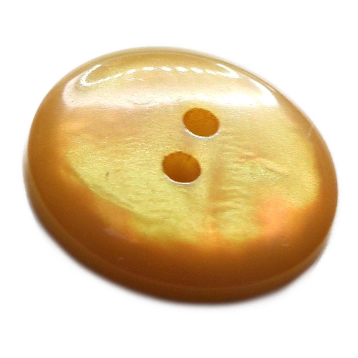 20mm Pearl Buttons Glimmer Shiny 208D, 058 Caramel Orange, 8
