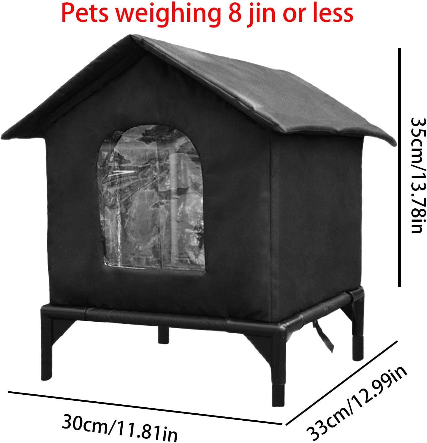 Cat House - Waterproof Outdoor Pet Shelter Insulated Hideaway, Easy Clean Protective Cover | Garden Patio Backyard Indoor Winter Summer Shelter for Cat Kitten Bunny Small Animal