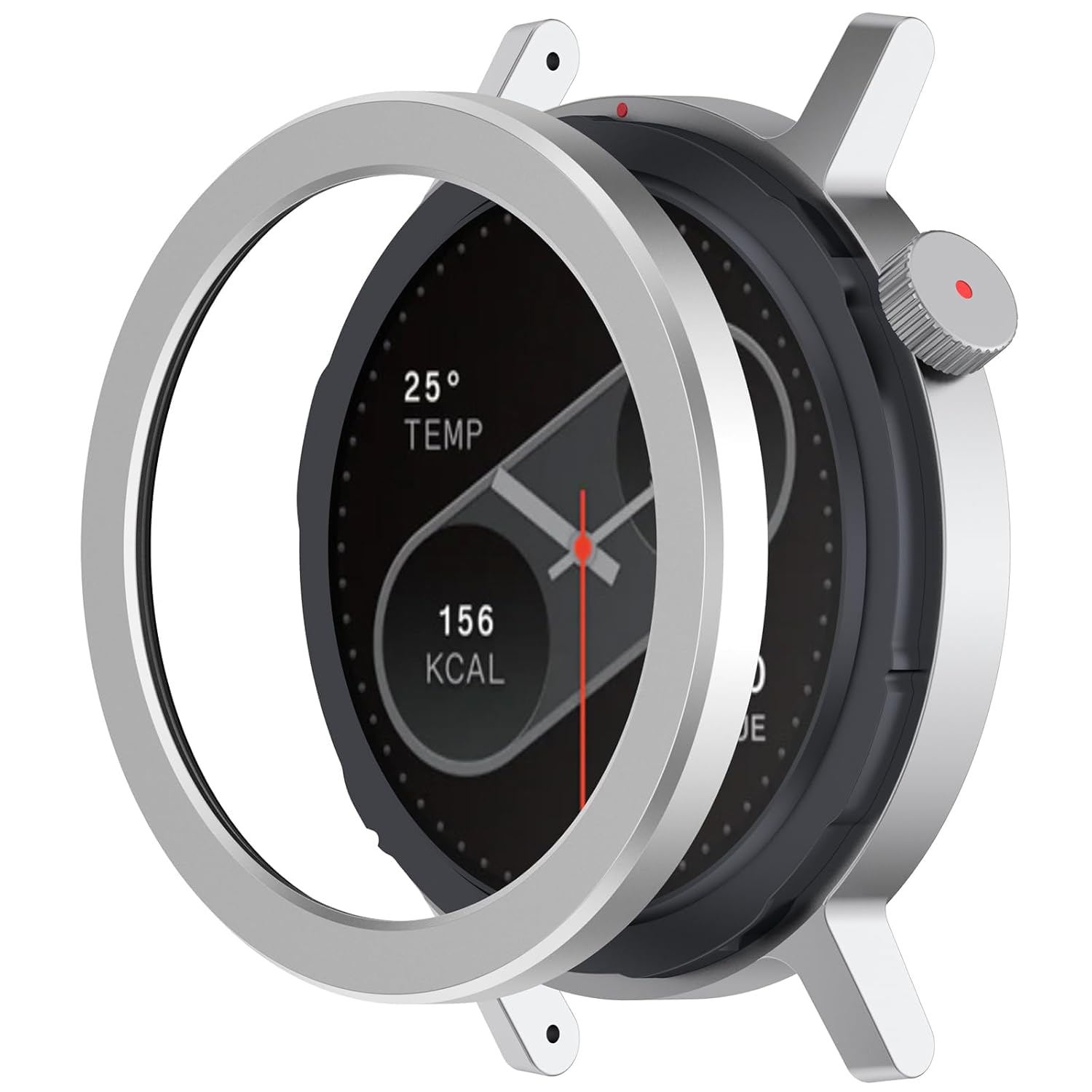 Protective Bezel Ring Compatible For CMF Nothing Watch Pro 2 Smartwatch Metal Flat Ring Bezel Guard, Anti Scratch Bumper Full Coverage Watch Protector (Silver)-image-22