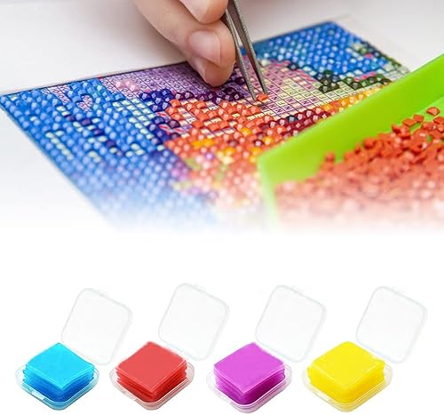 Miniatura 7 de 24 piezas DIY diamante pegamento arcilla diamante imagen cera con 4 piezas diamante imagen cera organizador caso para diamante imagen bordado