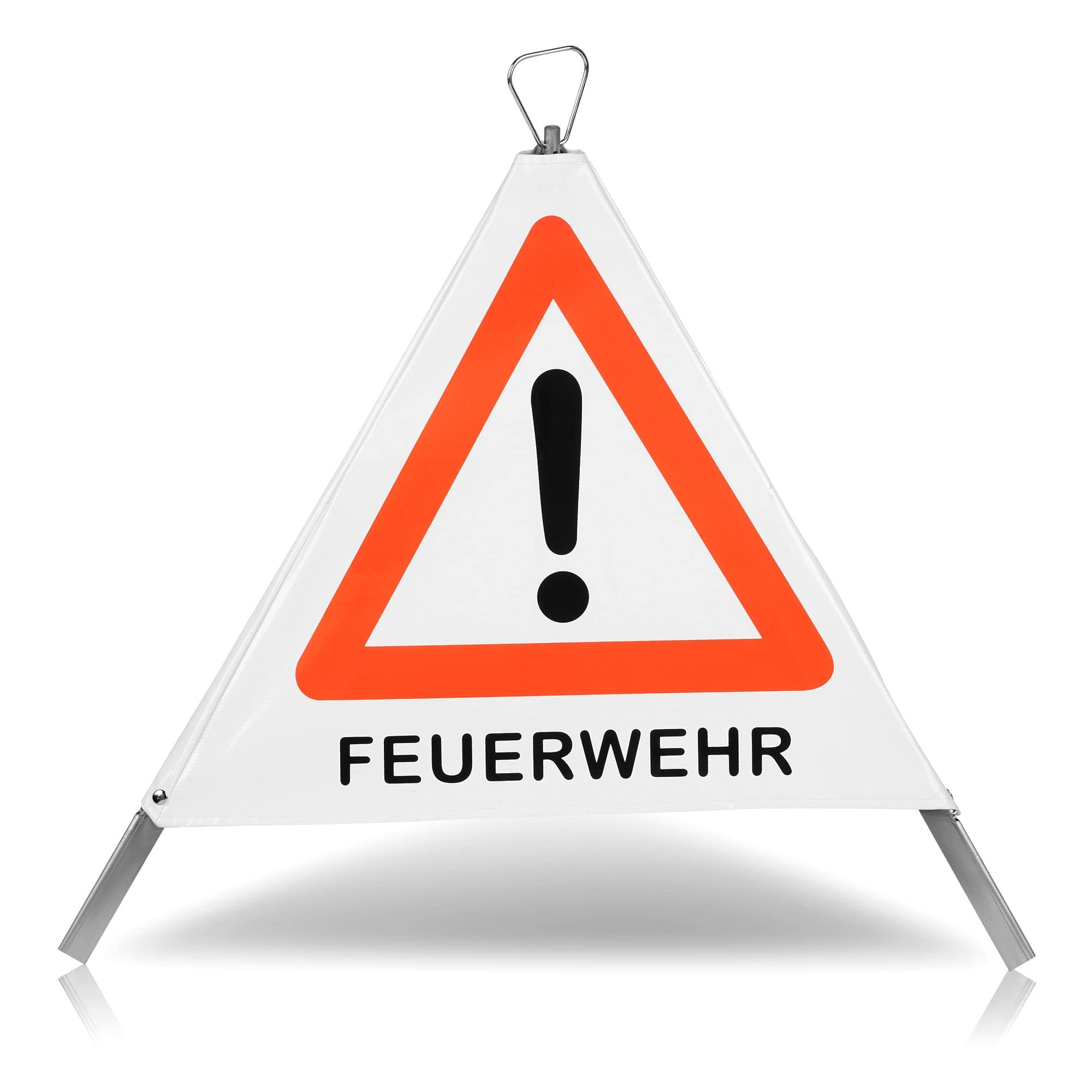 Faltsignal Raptors | Feuerwehr | Warnsignal | Absicherung | Warndreieck | Versch. Texte | Warnpyramide | 700 mm | Faltbar