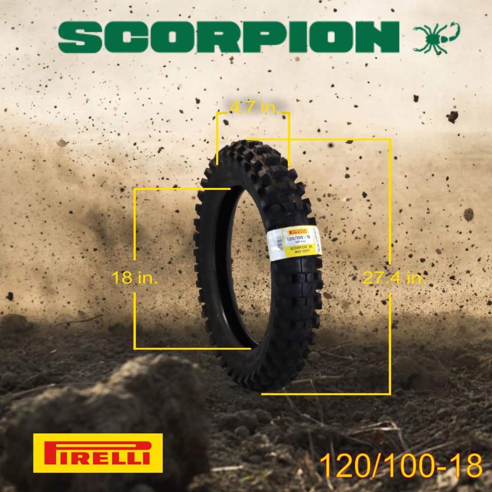 MOTORRADREIFEN 120 100-18 68M PIRELLI SCORPION XC TT TT MID SOFT REAR NHS ENDURO/SUPER MOTO