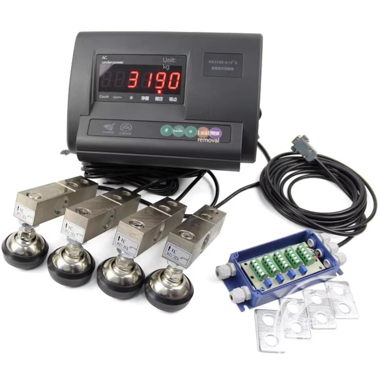 Livestock Scales for Pigs, 5000Lbs Livestock Scale Kit Animal Floor Scales High Precision Indicator Load Cell Scale Floor Scale Kit with Junction Box Animal Scale Kit for Cattle Pig Sheep