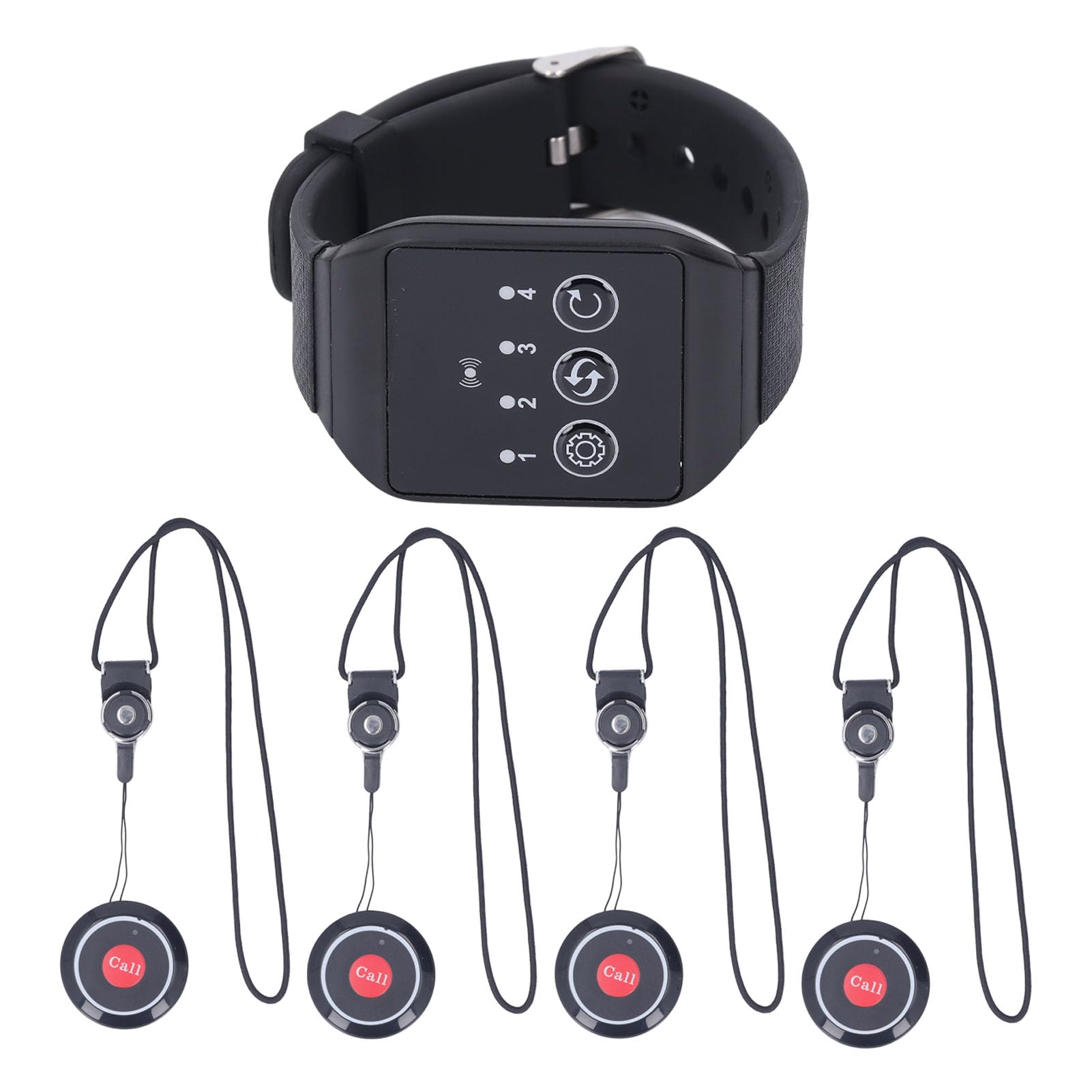 Cercapersone Wireless per Ristoranti, Cercapersone Impermeabile a 4 con Lungo Tempo di Standby per Hotel Ospedalieri