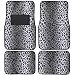 BDK Carpeted 4 Piece Mat Leopard Animal Print Auto Car Vehicle Universal Fit (Gray)