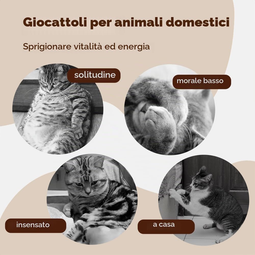 Uccello Volante Per Giochi Gatti Che si Muove, Interactive Chirping Bird Cat Toy, Simulazione Divertente