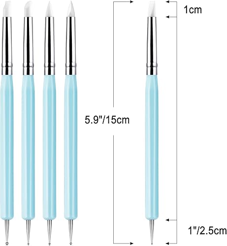 Miniatura 3 de 10 herramientas de escultura de arcilla de silicona, herramienta de punteado de modelado y artesanía de cerámica para manualidades de bricolaje,