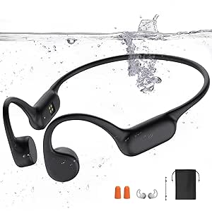 Swimming Headphones,Bone Conduction Headphones Bluetooth 5.4,IPX8 Waterproof,32G Memory Sports Headphone,Underwater Headphone with MP3-Player for Swim,Open Earphones for Swimming (Black X20) asin的图片