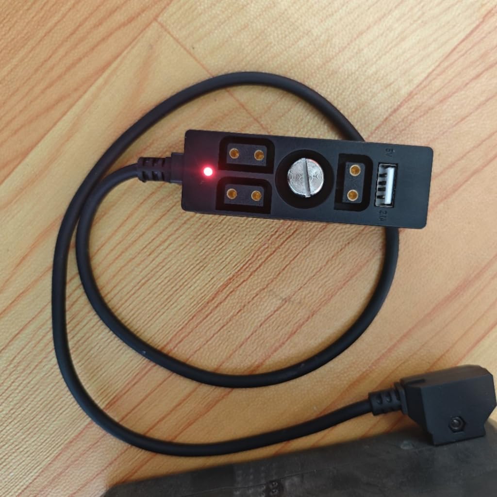 D Tap to 4-portowy kabel USB do ładowania z zasilaniem LED do sprzętu fotograficznego