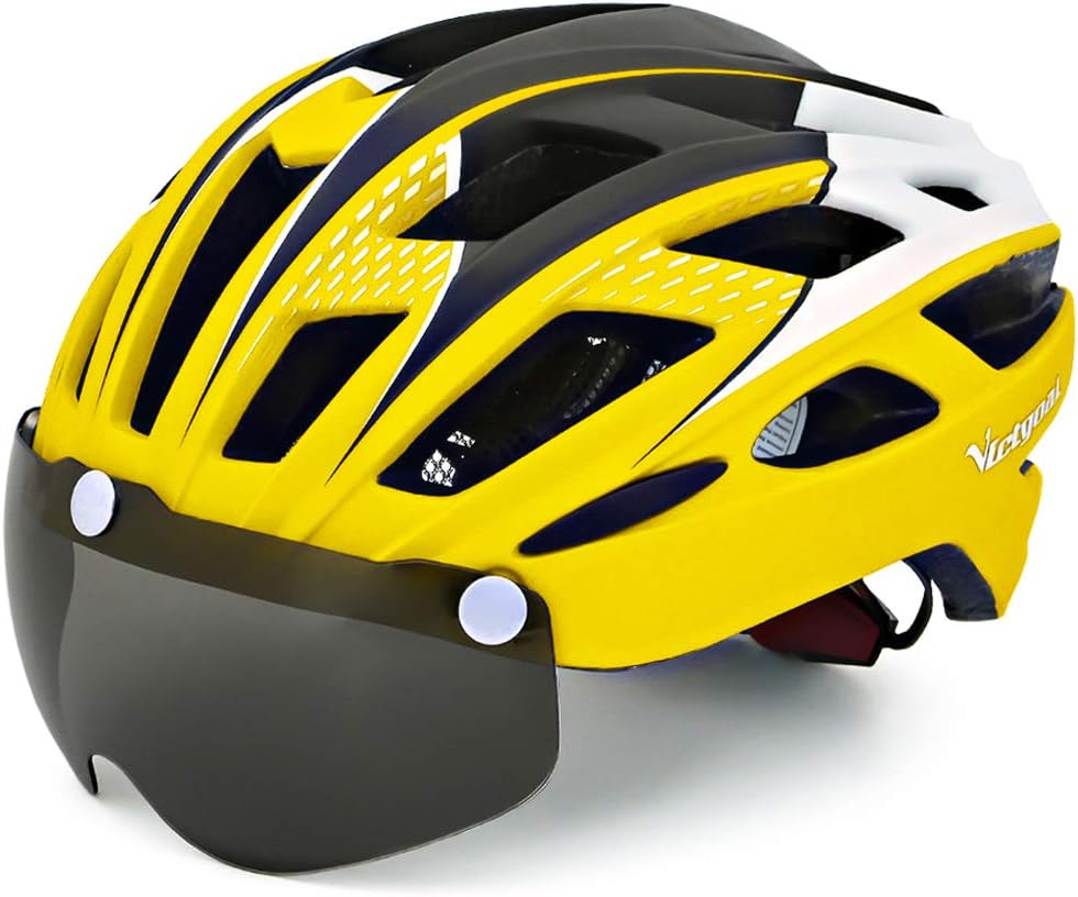 Victgoal Bike Helmet for Men Women Cycle Helmets with Goggles