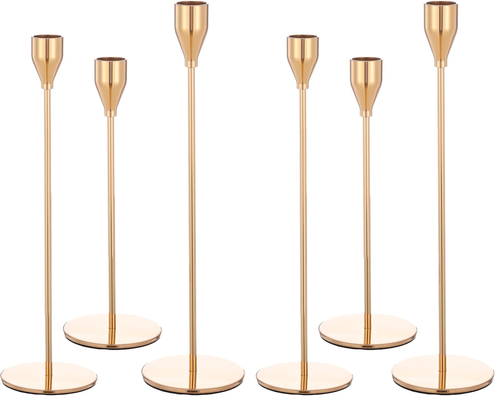 Candélabre Métal Rétro 3 Bras Chandelier Métal Rétro 3 Bras - Porte-bougie 26 Cm, Couleur Noir - Décoration Mariage, Dîner Aux Chandelles Bougeoir Argenté