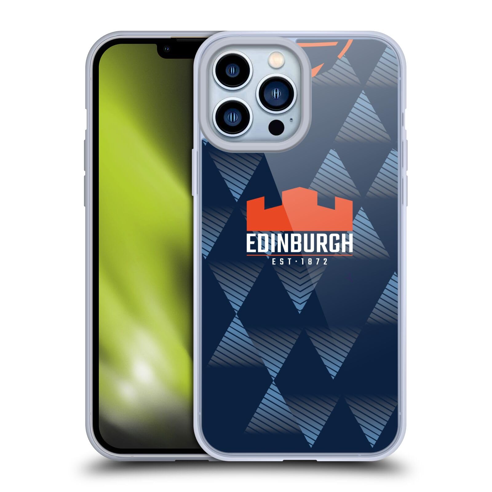 Funda de gel suave compatible con Apple iPhone 13 Pro Max Edinburgh Rugby Kit Escudo 7