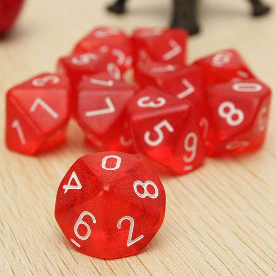 BABEJIA Lot de 7 jeux (49 pièces) de dés polyédriques pour Donjons et Dragons/RPG – Ensembles complets de dés D&D/DND (D20, D12, D8, D6, D4 et 2 × D10
