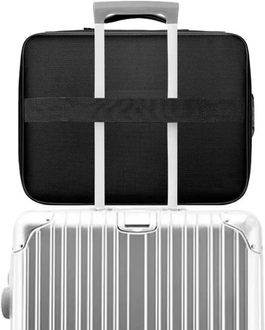 Fireproof Large Capacity File Bag Document Storage Box with Code Lock, Waterproof Multi-Layer Safe Organizer Bag for Important Documents, Passport, Certificates and Valuables (Silver)
