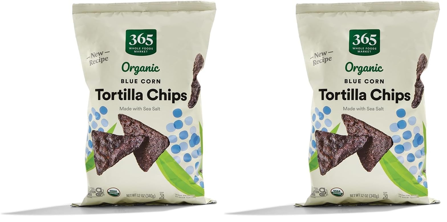 Sponsored Ad - 365 by Whole Foods Market, Organic Blue Corn Tortilla Chips, 12 Ounce (Pack of 2)