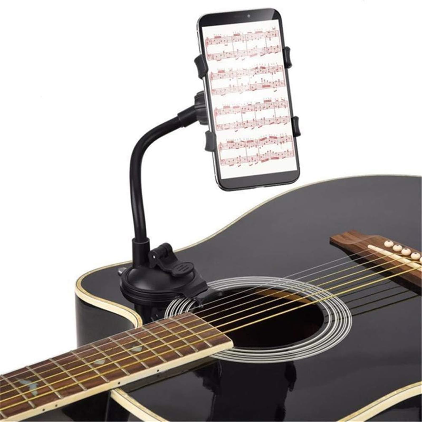 Soporte para teléfono con ventosa para guitarra acústica y eléctrica