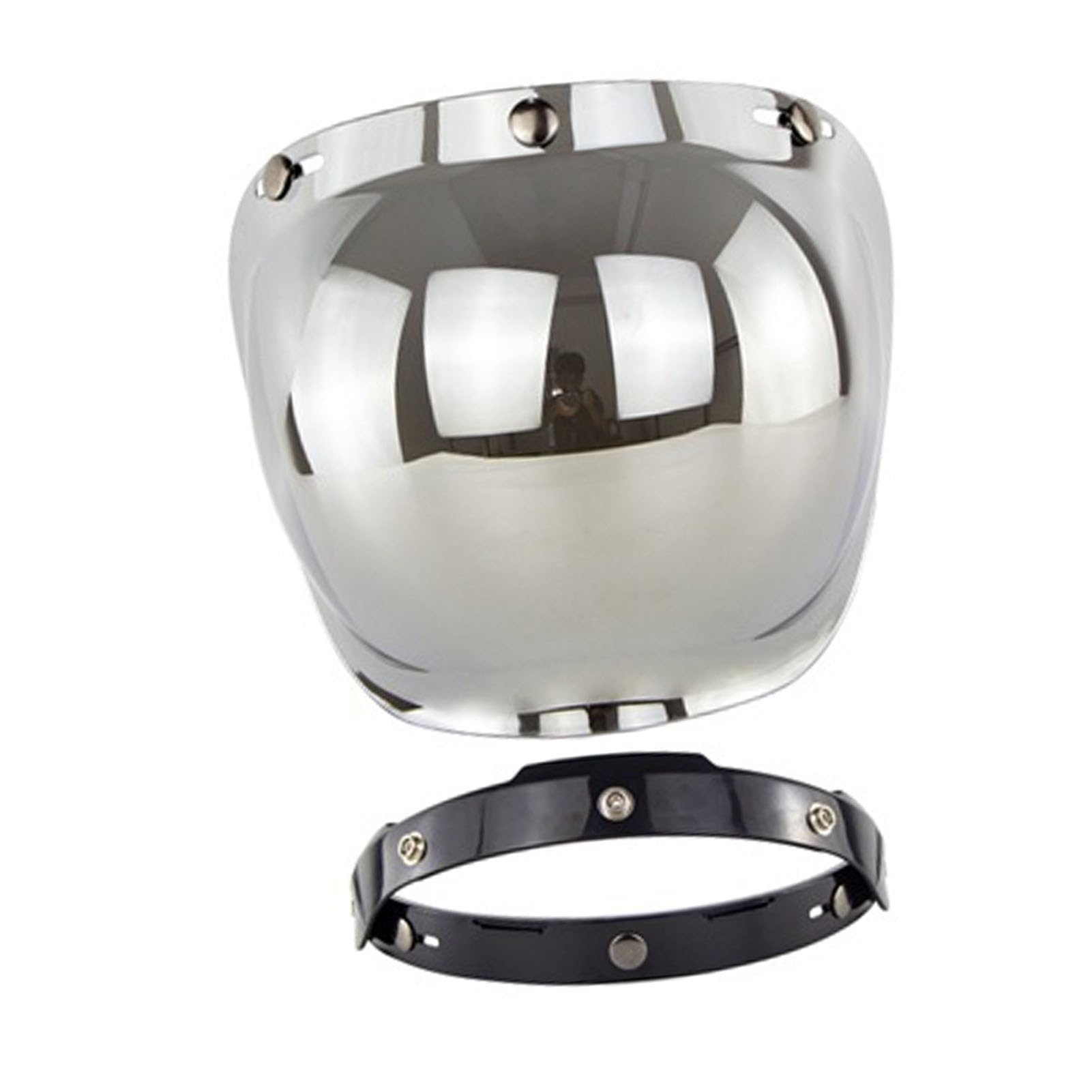 Bubble Visor PC Kask Motocyklowy Daszek 3 Snap Kask Przednia Szyba z Zestawem Ramek do Kasków z Trzema Guzikami