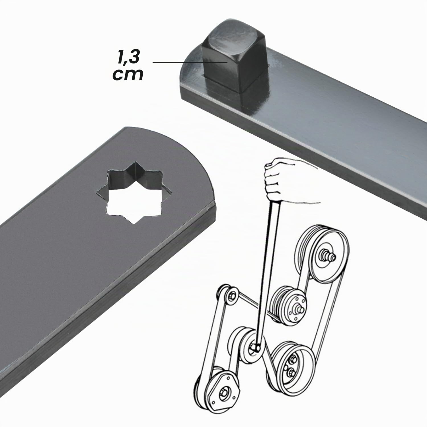 Lot de 8 outils de courroie serpentine pour réglage de la tension de la courroie de distribution