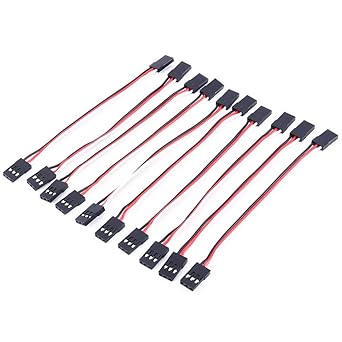 Super Debug 10pcs 30cm Male to Male Jr Plug Servo Extension Lead Wire Cable 300mm
