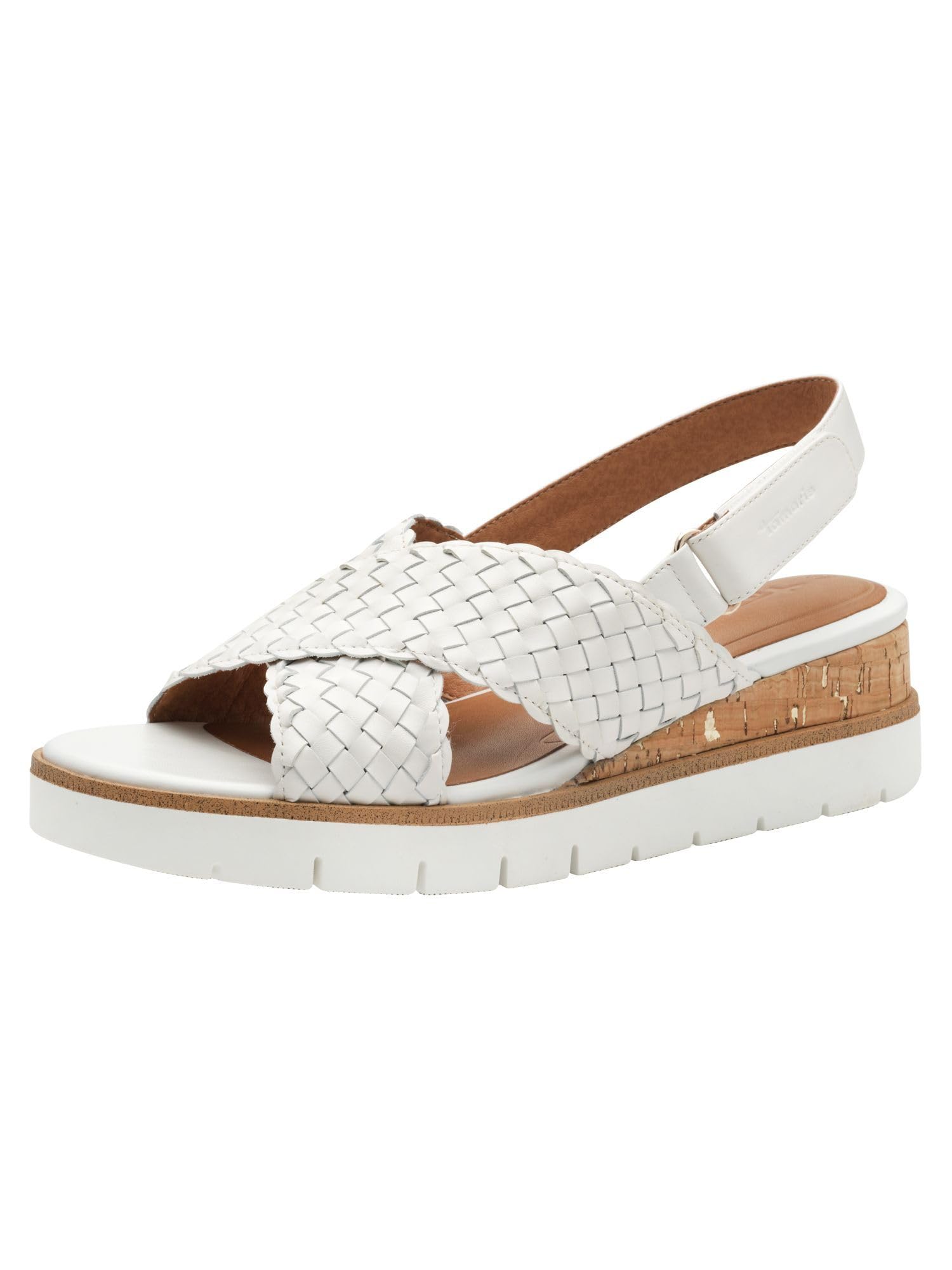 Tamaris Women's Damen 1-28251-44 Wedge Sandal, White, 6.5 UK