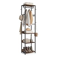 VASAGLE Appendiabiti, Attaccapanni con Barra e Ganci