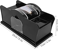 Vista 6 de Barajador manual de cartas de 1-2 barajas para blackjack, póker, silencioso, manivela, equipo de casino máquina barajadora de cartas para jugar a