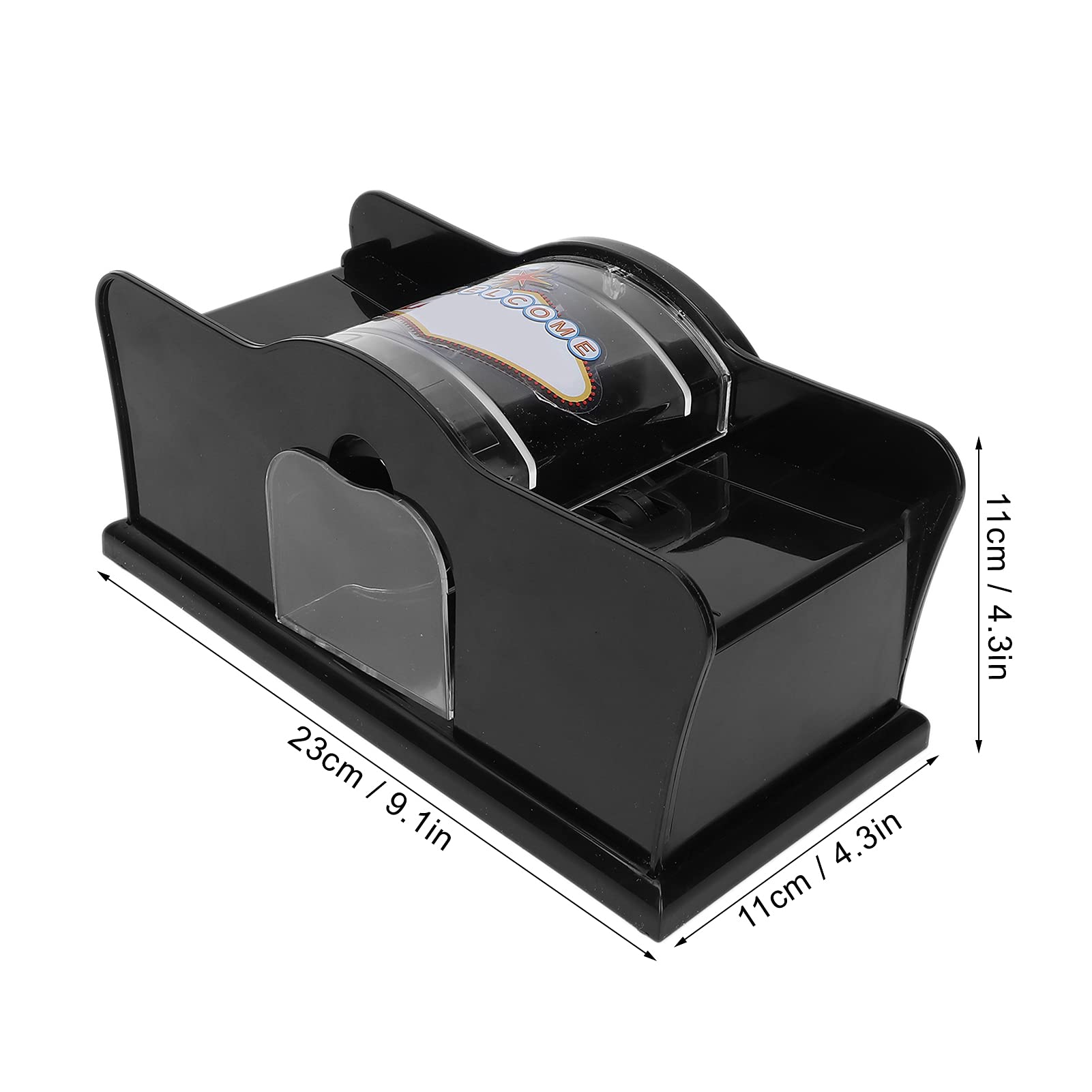 BTSEURY Manual Shuffler, 1?2 Deck Manual Card Shuffler, Poker Playing Card Casino Card Manual Shuffler Tool (Black Color)