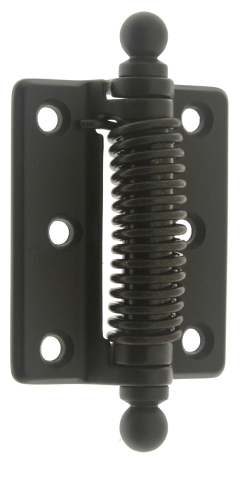 IDH by St. Simons 80360-10B Bisagras de puerta de latón macizo de calidad profesional con resorte resistente con remates de bola (par), bronce aceitado