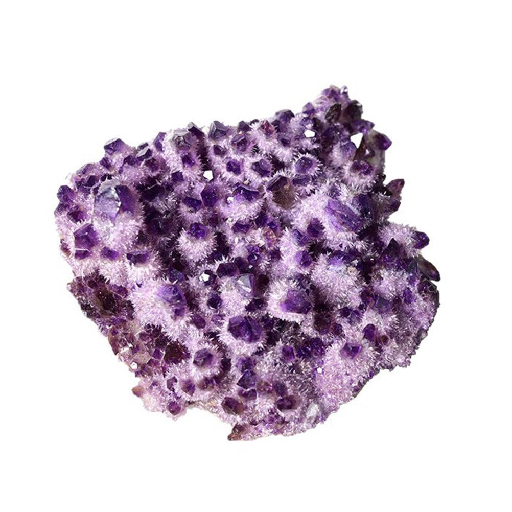 QWZTAEOZA Amethyst Crystals, Cluster Amathesis Crystal, Raw, Geode Cave and Stones Gemstone,50~100g