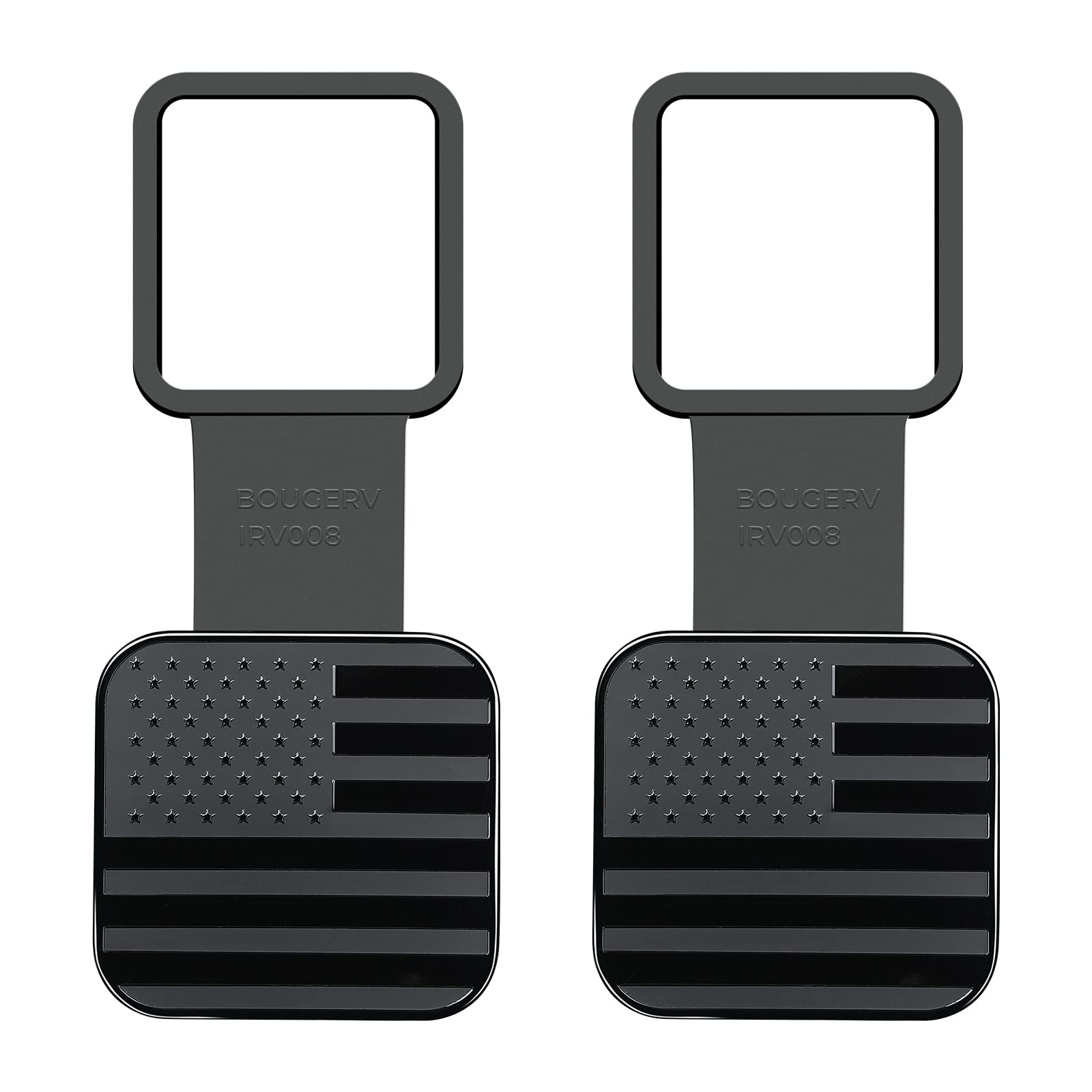 Heavy Duty American Flag Trailer Hitch Cover For 2-Inch Receivers - Chrome, With Hitch Pin & Clip - View #11