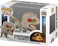 Vista 3 de POP Jurassic World Dominion - Figura de vinilo Funko de Atrociraptor (Ghost) (paquete con funda protectora de caja compatible), multicolor, 3.75